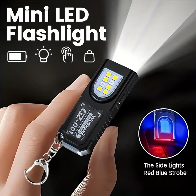 Fishing Light - Multifunktionale Schlüsselanhänger-Taschenlampe, USB wiederaufladbar, Mini-Taschenlampe mit
