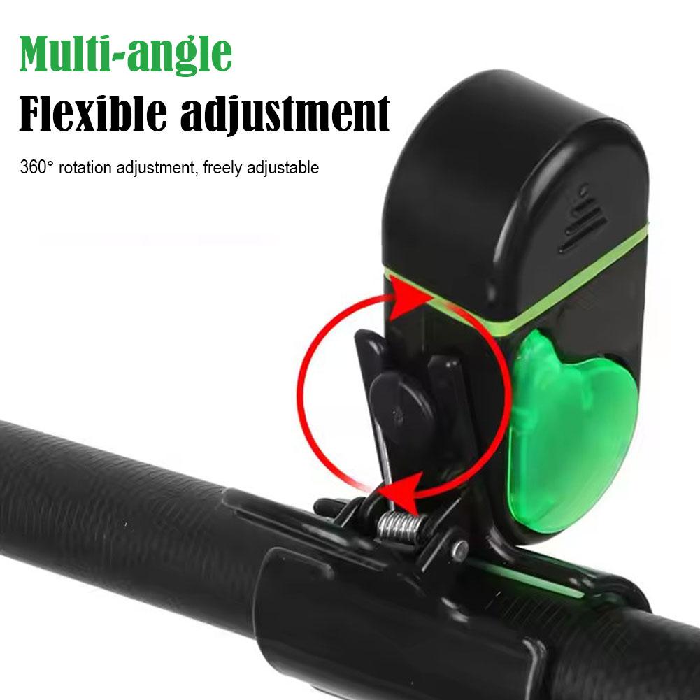 Bite Indicator - Bissanzeiger mit LED-Licht, Clip-On Angelruten-Bissanzeiger, elektronischer