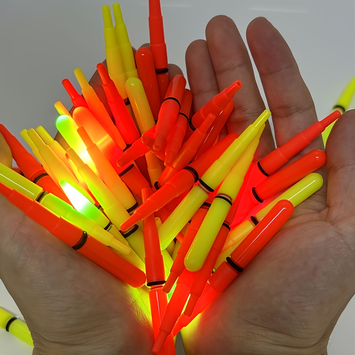 Fish Finder Battery - 5 Stück Nachtangelruten-Lichter, leuchtende Rutenkopfleuchten für